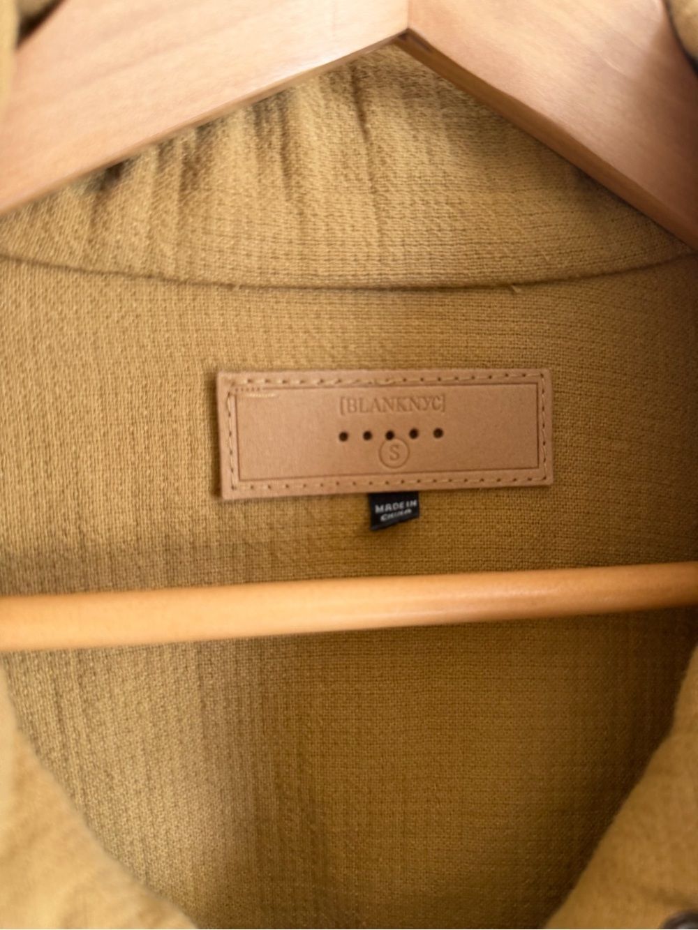 BLANKNYC Mustard Yellow Distressed Cotton Utility Jacket Size S - Picture 3 of 5